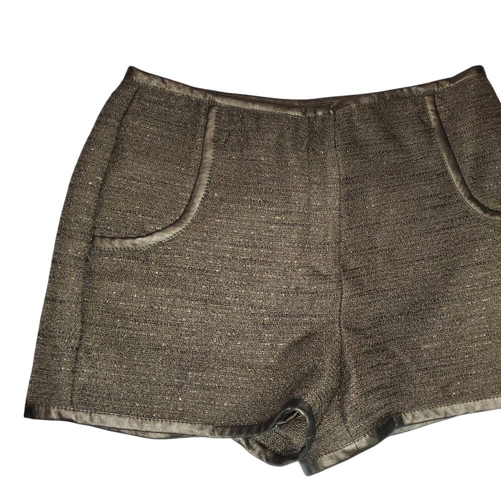 Club Night Faux Leather High Waist Shorts Small